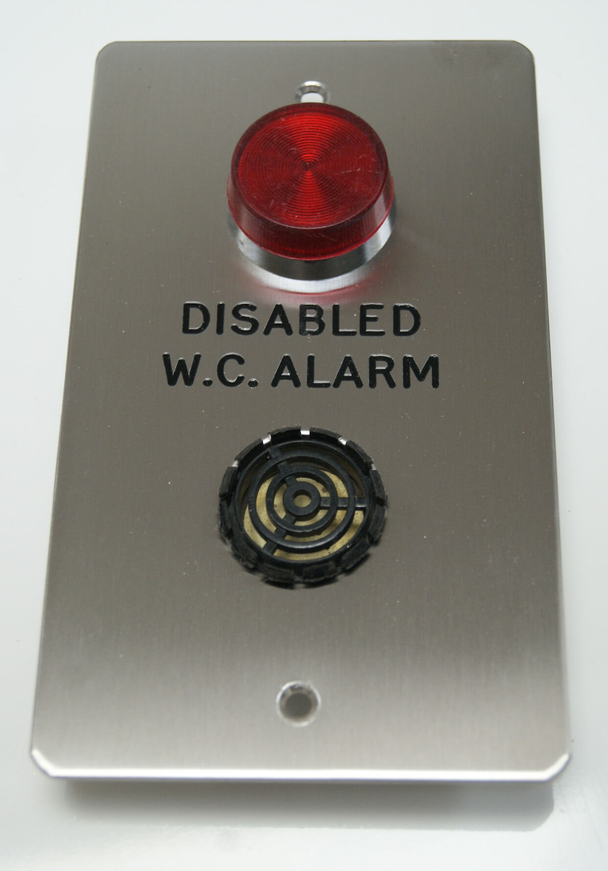 engraved disabled toilets alarm